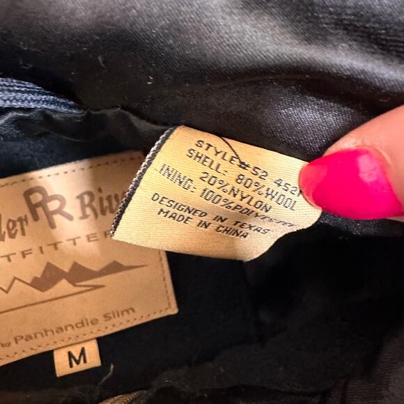 Powder River Outfitters Panhandle Slim Black Women's Wool Zip Up Jacket Size Med - Picture 6 of 10